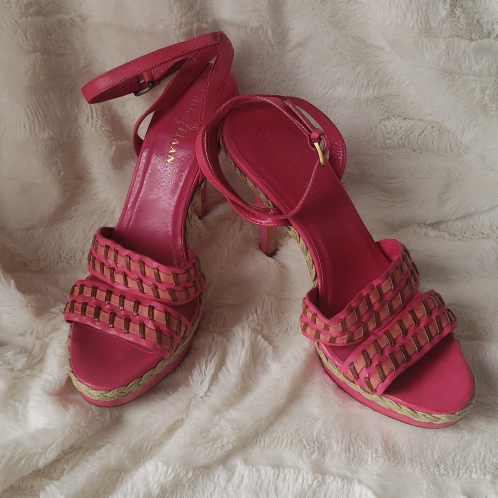 Cole Haan Nike Air Platform Heel 5" Sandal Sz 7.5